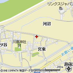 愛知県江南市宮田町宮東83周辺の地図