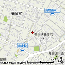 愛知県丹羽郡扶桑町高雄薬師堂周辺の地図