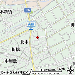 愛知県扶桑町（丹羽郡）斎藤（北屋敷）周辺の地図