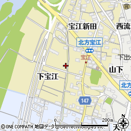 愛知県一宮市北方町北方下宝江37周辺の地図