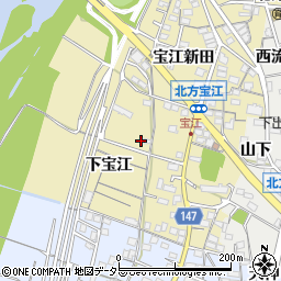 愛知県一宮市北方町北方下宝江39周辺の地図