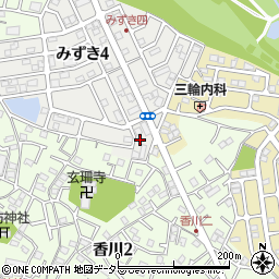 神奈川県茅ヶ崎市みずき4丁目8-6周辺の地図