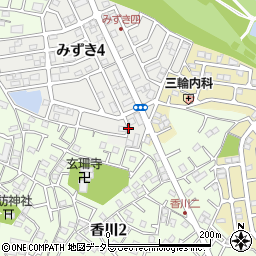 神奈川県茅ヶ崎市みずき4丁目8周辺の地図