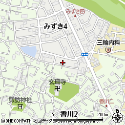 神奈川県茅ヶ崎市みずき4丁目15-21周辺の地図