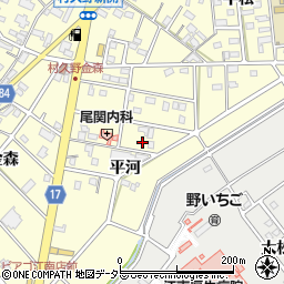 愛知県江南市村久野町平河79周辺の地図