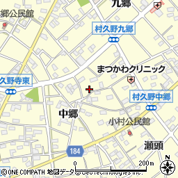 愛知県江南市村久野町中郷174周辺の地図