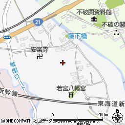 岐阜県不破郡関ケ原町藤下周辺の地図