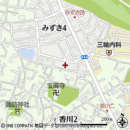 神奈川県茅ヶ崎市みずき4丁目15周辺の地図