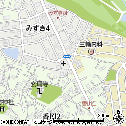 神奈川県茅ヶ崎市みずき4丁目8-8周辺の地図
