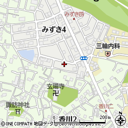 神奈川県茅ヶ崎市みずき4丁目15-8周辺の地図