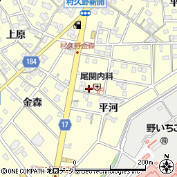 愛知県江南市村久野町平河67周辺の地図