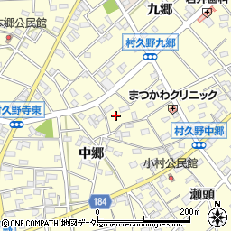 愛知県江南市村久野町中郷175周辺の地図