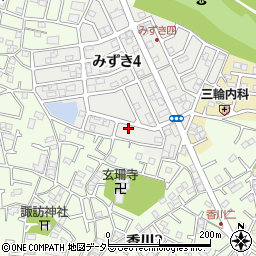神奈川県茅ヶ崎市みずき4丁目15-5周辺の地図