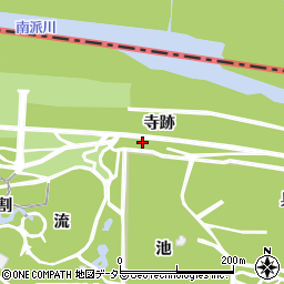 愛知県一宮市浅井町極楽寺寺跡周辺の地図
