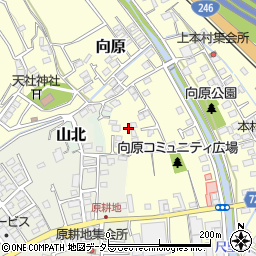 神奈川県山北町（足柄上郡）向原周辺の地図