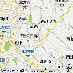愛知県一宮市北方町中島流西33周辺の地図