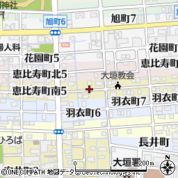 岐阜県大垣市恵比寿町南周辺の地図