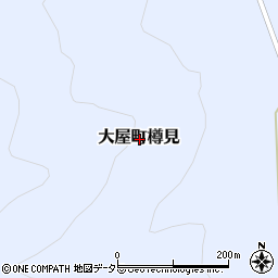兵庫県養父市大屋町樽見周辺の地図