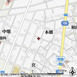愛知県江南市和田町本郷周辺の地図