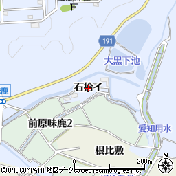 愛知県犬山市前原石拾イ周辺の地図