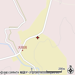 岐阜県恵那市大根洞周辺の地図