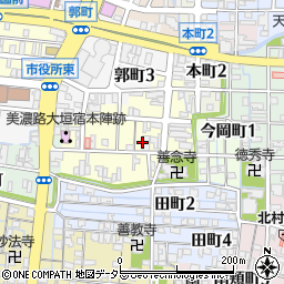 岐阜県大垣市竹島町周辺の地図