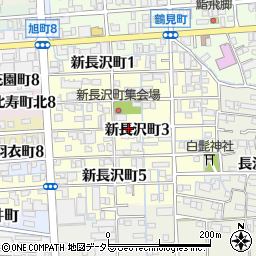 岐阜県大垣市新長沢町周辺の地図