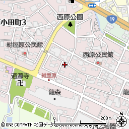 岐阜県瑞浪市西小田町周辺の地図