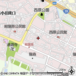 岐阜県瑞浪市西小田町周辺の地図