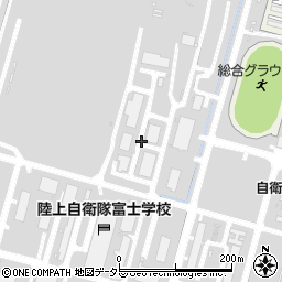 静岡県小山町（駿東郡）自衛隊富士学校周辺の地図