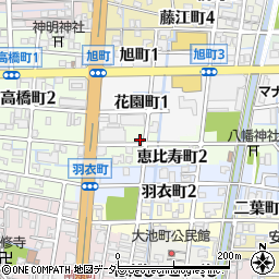 岐阜県大垣市恵比寿町周辺の地図