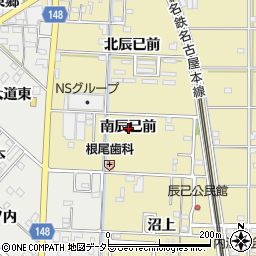愛知県一宮市北方町北方（南辰已前）周辺の地図