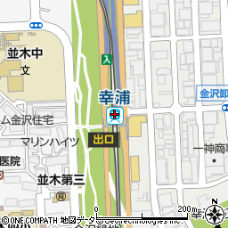 神奈川県横浜市金沢区周辺の地図