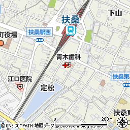 愛知県丹羽郡扶桑町高雄定松34-2周辺の地図