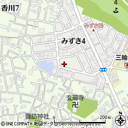 神奈川県茅ヶ崎市みずき4丁目16-3周辺の地図