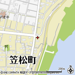 岐阜県羽島郡笠松町長池1-1周辺の地図