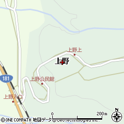 鳥取県西伯郡伯耆町上野周辺の地図