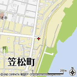岐阜県羽島郡笠松町長池1-2周辺の地図