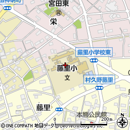 江南市役所　藤里学童保育所周辺の地図