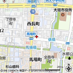 岐阜県大垣市西外側町2丁目26周辺の地図