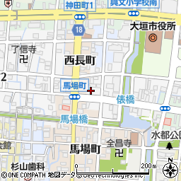 岐阜県大垣市西外側町2丁目27周辺の地図