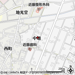 愛知県江南市和田町中畑周辺の地図
