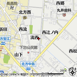 愛知県一宮市北方町中島流西24周辺の地図