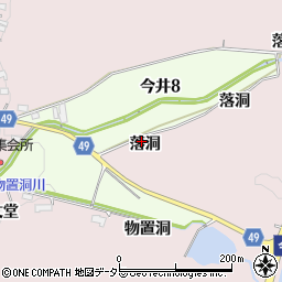 愛知県犬山市今井落洞周辺の地図