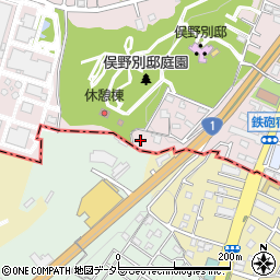 横浜市役所環境創造局　俣野別邸庭園周辺の地図