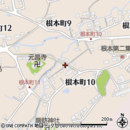 岐阜県多治見市根本町周辺の地図