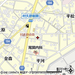 愛知県江南市村久野町平河12周辺の地図