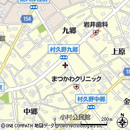 愛知県江南市村久野町中郷189周辺の地図