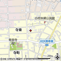 愛知県江南市村久野町寺東158周辺の地図
