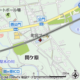 関ヶ原町民プール周辺の地図